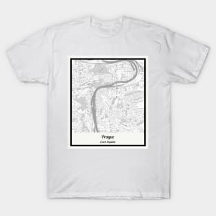 Map of Prague - Czech Republic T-Shirt